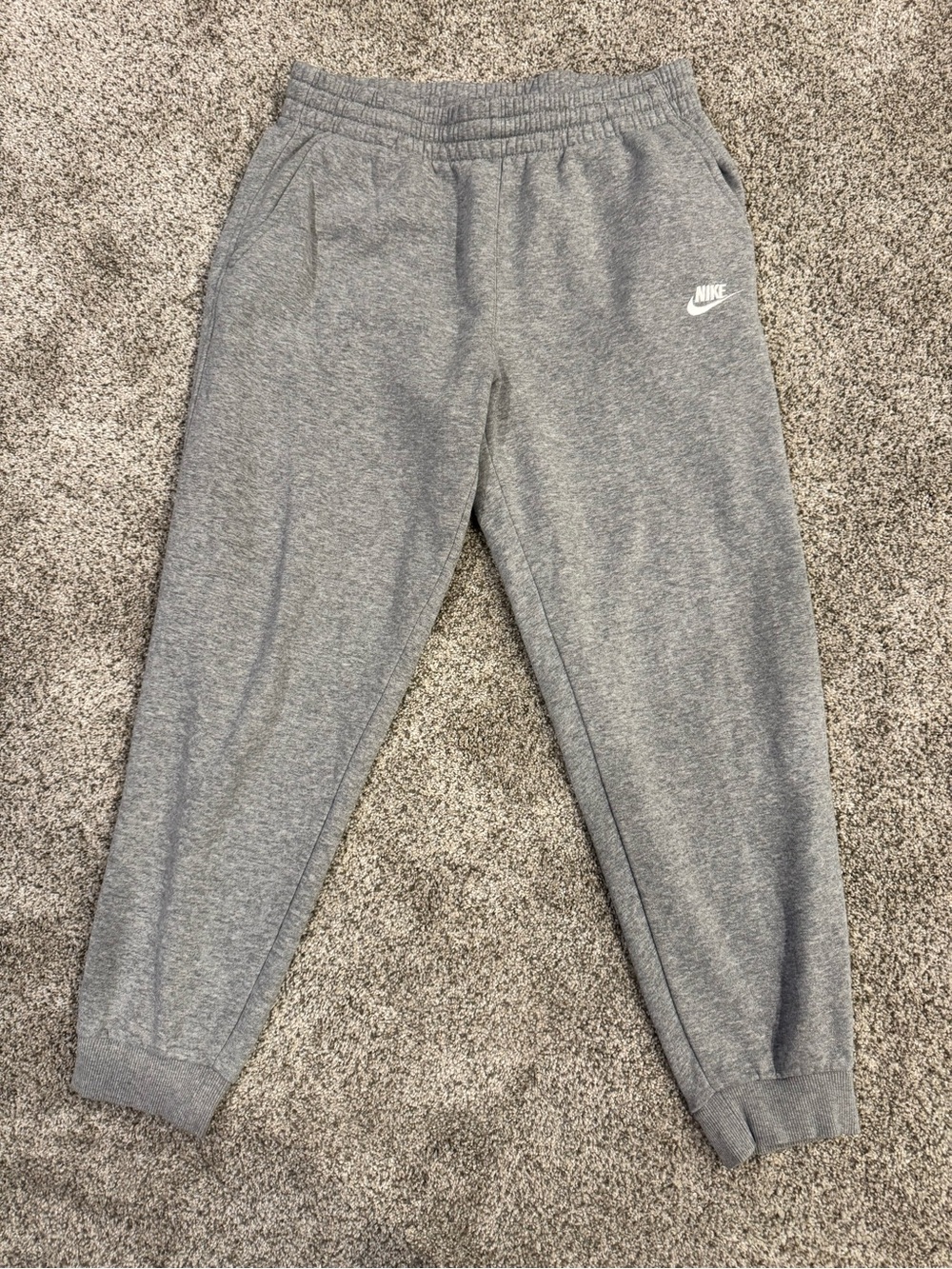 Nike Kids Grey Heather Sweatpants with Logo